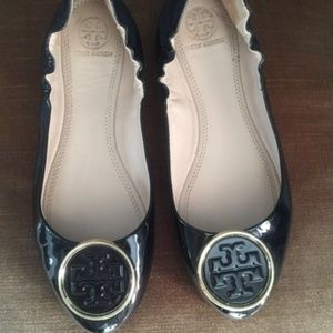 Tory Burch Black Flats